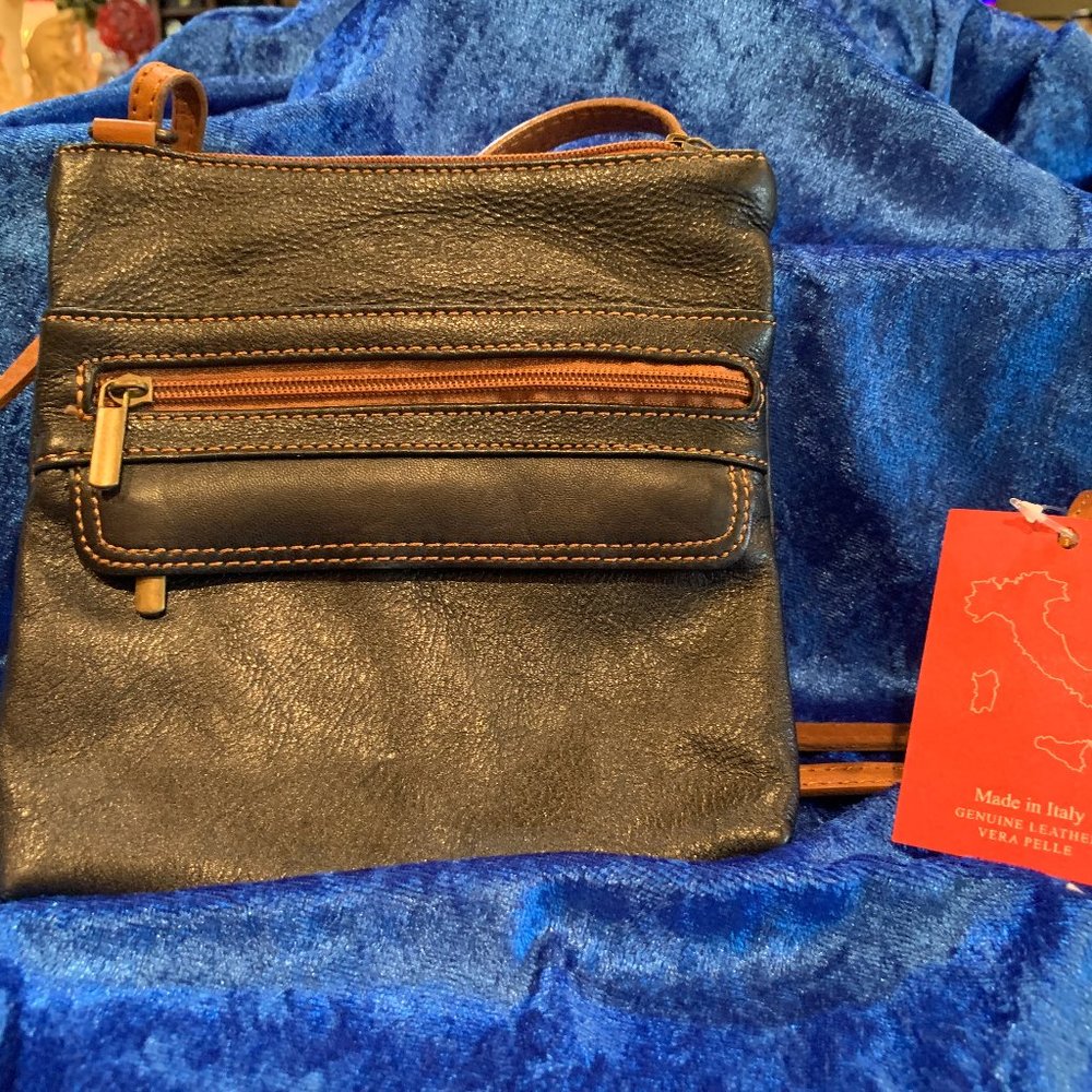New Cross Body Italian Leather Purse